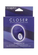 Load image into Gallery viewer, Closer Intimate Rechargeable Ring Embrace Silicone Cock Ring - Purple

