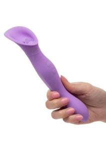Couture Collection Dual Flickering Rechargeable Silicone Wand - Purple