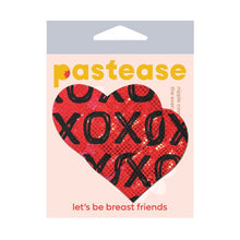 Load image into Gallery viewer, Pastease Glitter XOXO Heart - Red/Black O/S
