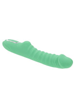 Load image into Gallery viewer, Full Throttle Rechargeable Silicone Warming Vibrator - Green
