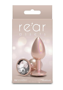 Rear Assets Chrome Anal Plug - Tan