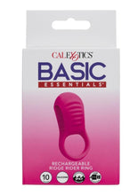 Load image into Gallery viewer, Basic Essentials Rechargeable Ridge Rider Silicone Cock Ring
