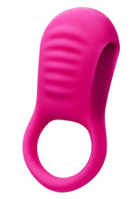 Load image into Gallery viewer, Basic Essentials Rechargeable Ridge Rider Silicone Cock Ring
