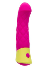 Load image into Gallery viewer, Rave Quilted G Rechargeable Silicone Vibrator - Pink/Yellow
