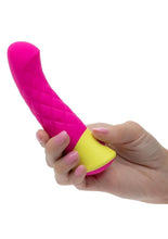 Load image into Gallery viewer, Rave Quilted G Rechargeable Silicone Vibrator - Pink/Yellow
