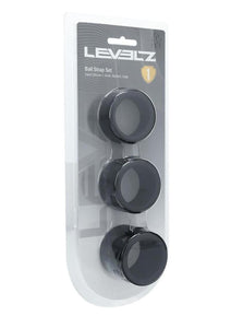 Levelz Liquid Silicone Ball Strap Set of 3 - (S,M,L) 34mm - Black