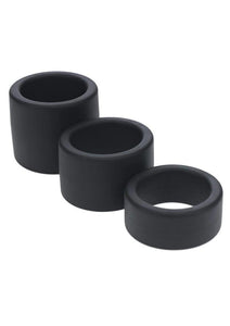 Levelz Liquid Silicone Ball Strap Set of 3 - (S,M,L) 34mm - Black