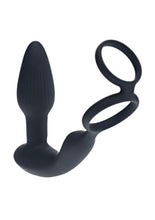 Load image into Gallery viewer, Levelz Dual Vibrating Rechargeable Silicone Prostate Stimulator with Rotating Beads Cock &amp; Balls Rings with Remote Control - Black
