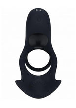 Load image into Gallery viewer, Levelz Triple Motor Vibrating Silicone Rechargeable Cock Ring - Black
