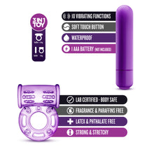 Load image into Gallery viewer, Play With Me Couples Play Vibrating Cockring (Purple)
