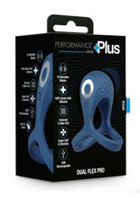 Load image into Gallery viewer, Performance Plus Dual Flex Pro Rechargeable Silicone Cock Ring and Ball Strap - Blue
