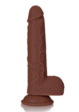 Load image into Gallery viewer, RealRock Realistic Skin Straight Realistic Dildo with Balls and Suction Cup 8in - Chocolate
