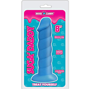 Suga' Daddy Silicone Dildo - 8 inch (Blue)