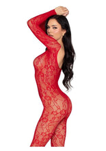 Load image into Gallery viewer, Leg Avenue Lace Lingerie Jumpsuit - OS - Red
