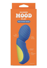 Load image into Gallery viewer, Mood Play Rechargeable Silicone Mini Power Wand - Blue/Yellow
