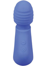 Load image into Gallery viewer, Mood Play Rechargeable Silicone Mini Power Wand - Blue/Yellow
