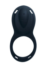 Load image into Gallery viewer, VeDo Riski Rechargeable Silicone Clitoral Vibrating Cock Ring For Couples - Black
