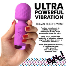 Load image into Gallery viewer, Bang 10X Mini Silicone Wand (Purple)
