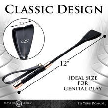Load image into Gallery viewer, Stallion Riding Crop - 12 Inch (Black)

