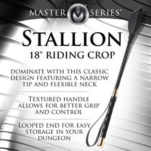 Load image into Gallery viewer, Master Series Riding Crop 18 inch (Black)

