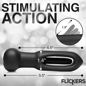 Bum Flick Flicking & Vibrating Silicone Butt Plug W/ Remote