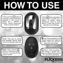 Load image into Gallery viewer, Bum Flick Flicking &amp; Vibrating Silicone Butt Plug W/ Remote
