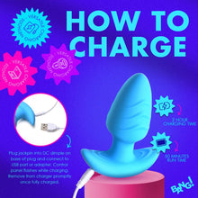 Load image into Gallery viewer, Bang Rotating Vibra Plug W/Remote Blue

