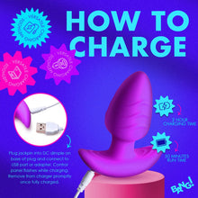 Load image into Gallery viewer, Bang Rotating Vibra Plug W/Remote Purple
