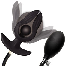 Load image into Gallery viewer, Master Series Dark Pearl Inflatable Rechargeable Vibrating Butt Plug
