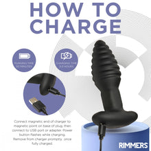 Load image into Gallery viewer, Rimmers Model-E Vibrating Rechargeable Silicone Rimming Plug with Remote Control
