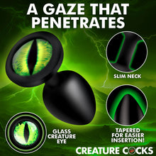 Load image into Gallery viewer, Creature Eye Green Eye Silicone Butt Plug - Small

