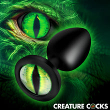 Load image into Gallery viewer, Creature Eye Green Eye Silicone Butt Plug - Small
