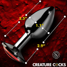 Load image into Gallery viewer, Sinister Eye Red Eye Metal Butt Plug - Small
