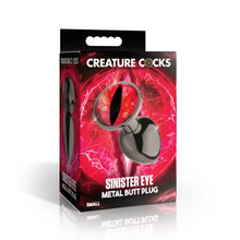Load image into Gallery viewer, Sinister Eye Red Eye Metal Butt Plug - Small
