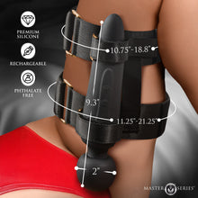 Load image into Gallery viewer, Thunderstick Thigh Strap Vibrating Wand with Harness
