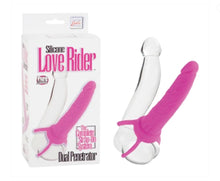 Load image into Gallery viewer, Love Rider Silicone  Dual Penetrator (Pink)
