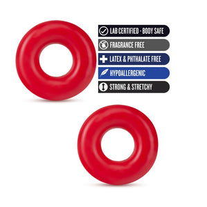 Stay Hard Donut Rings Oversized (Red)