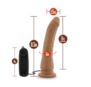 Dr. Skin Vibrating Realistic Cock - 8.5 inch (Mocha)