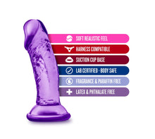 Load image into Gallery viewer, Sweet n Small 4&quot; Dildo with Suction Cup (Purple)
