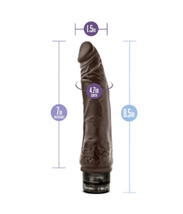 Dr. Skin Cock Vibe 7 Vibrating Dildo - 8.5 inch (Chocolate)
