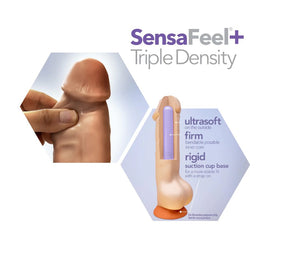 Dr. Skin Plus 7" Posable Dildo With Balls (Mocha)