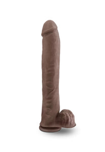 Au Naturel Daddy Realistic Dildo - 14 inch (Chocolate)