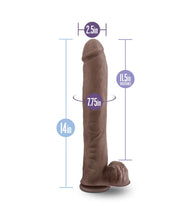 Load image into Gallery viewer, Au Naturel Daddy Realistic Dildo - 14 inch (Chocolate)
