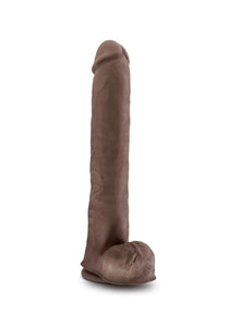 Au Naturel Daddy Realistic Dildo - 14 inch (Chocolate)