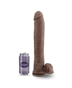 Au Naturel Daddy Realistic Dildo - 14 inch (Chocolate)