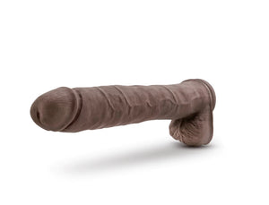 Au Naturel Daddy Realistic Dildo - 14 inch (Chocolate)