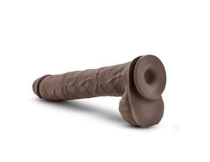Au Naturel Daddy Realistic Dildo - 14 inch (Chocolate)