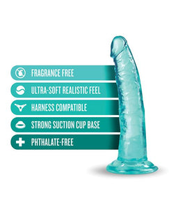 B Yours Plus 7" Lust n' Thrust Dildo - (Teal)