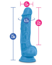 Load image into Gallery viewer, Neo Dual Density 7.5" Cock w/Balls - (Neon Blue)
