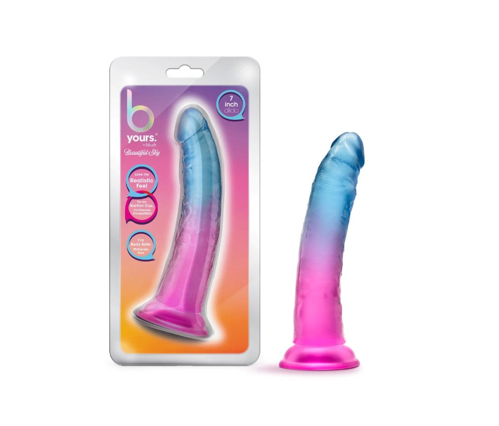 B Yours Beautiful Sky Dildo - 7 Inch (Sunset)